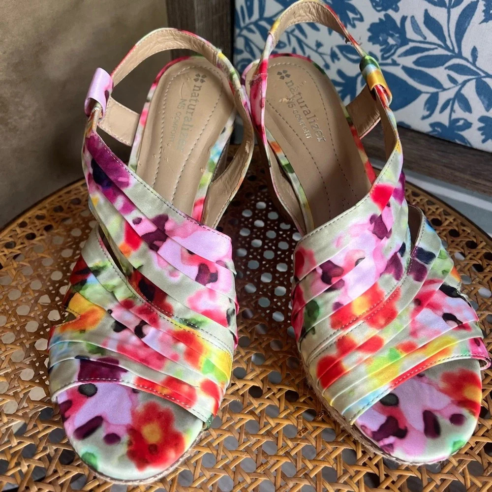 Naturalizer Multicolor Strappy Wedges - Picture 12 of 12